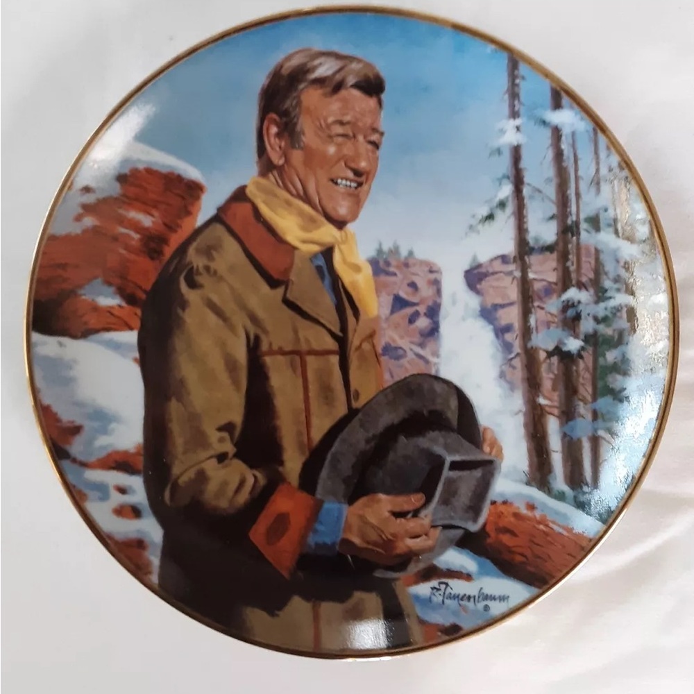 John Wayne  “Pine Ridge” Collectable Plate by Franklin Mint